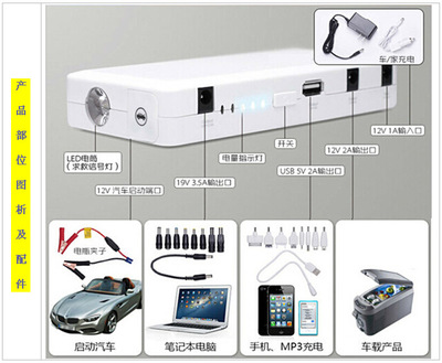 【汽车应急启动电源|多功能移动电源|万能充电器|礼品|OEM定制】价格,厂家,图片,其他电气设备,深圳市亿美赛电子科技-